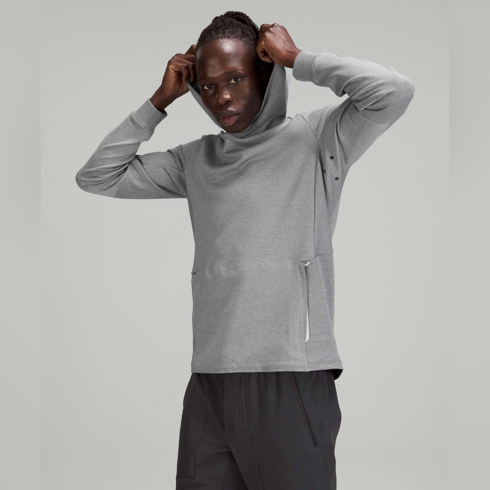 Lululemon textured tech hoodie sweatshirt gray
